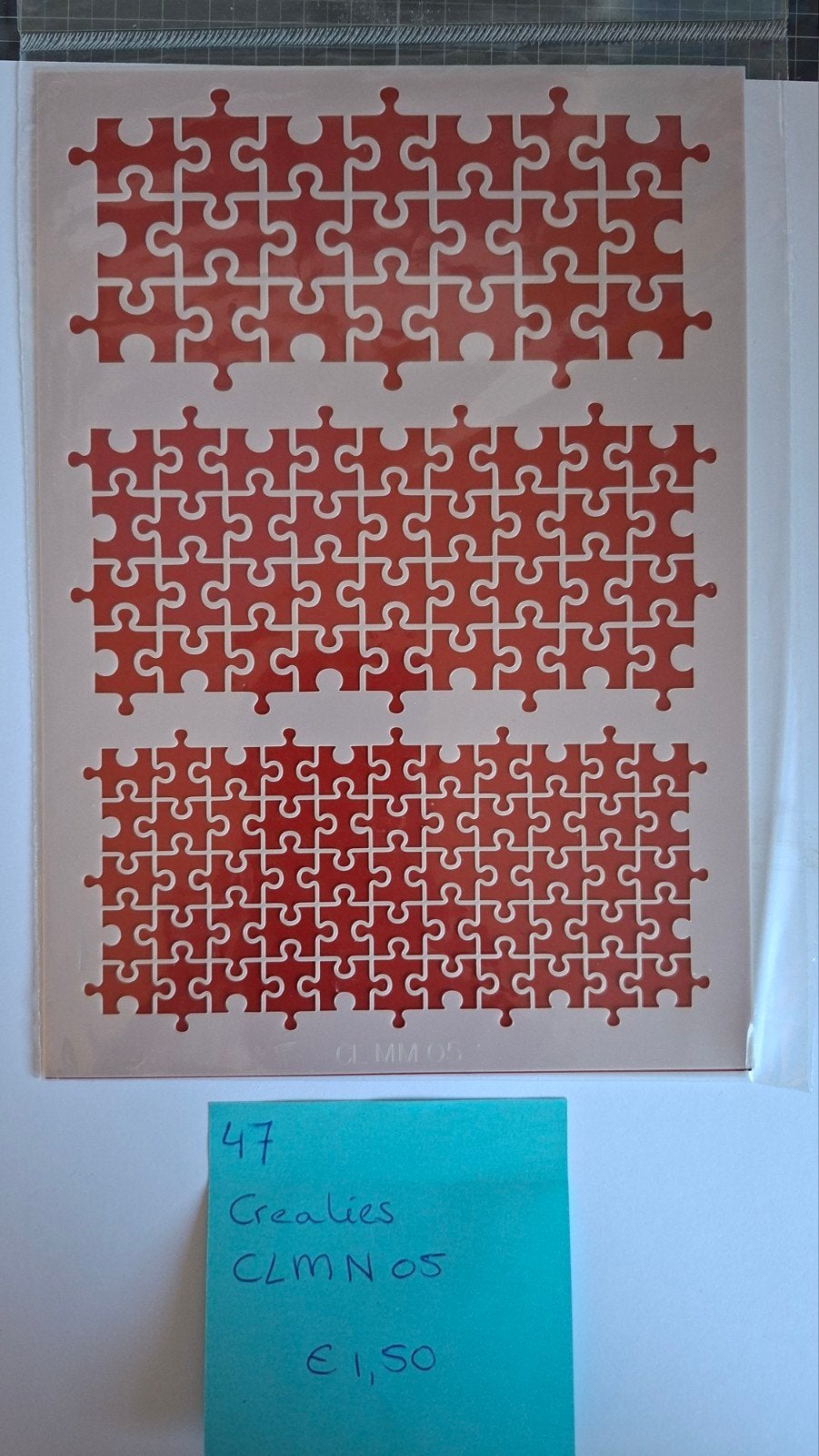 Crealies Stencil CLMN05 - Puzzelstukjes, Ophalen of Verzenden, Nieuw, Overige thema's, Overige typen