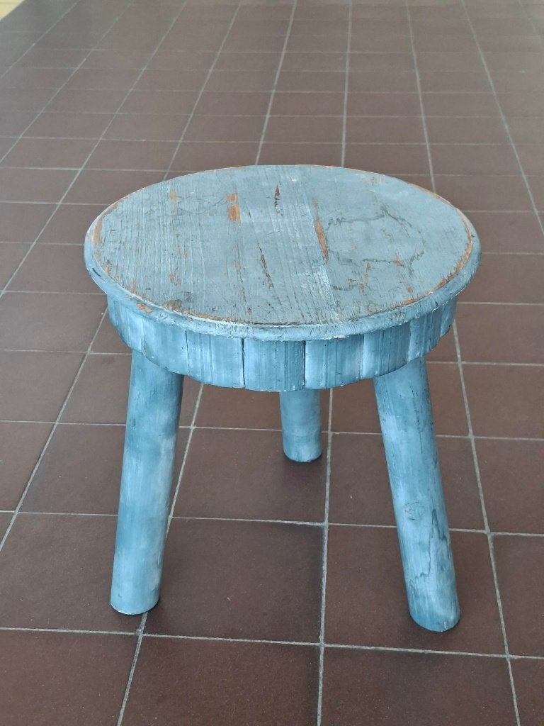 vintage kruk plantentafel industrieel rustiek brocante retro, Ophalen of Verzenden, Gebruikt, Hout