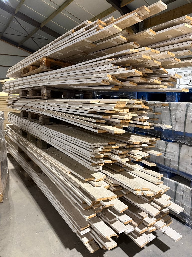 Houten planken, circa 400 stuks, Doe-het-zelf en Verbouw, Hout en Planken, Ophalen, Gebruikt, Minder dan 25 mm, Plank
