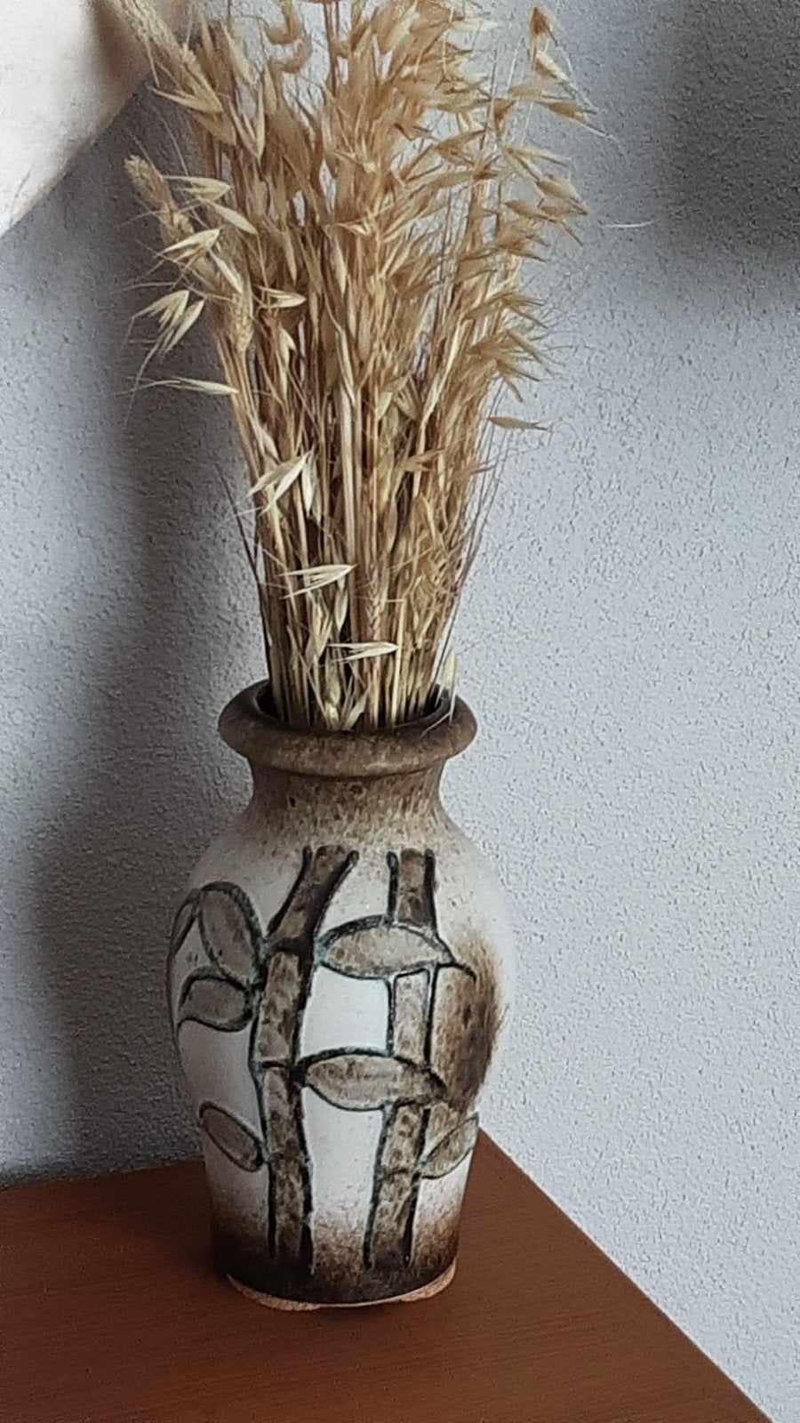 Vintage Scheurich Vaas West Germany beige, Antiek en Kunst, Ophalen of Verzenden