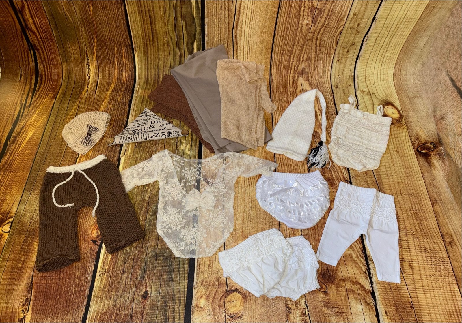 Newborn fotoshoot props kleding set, Ophalen of Verzenden, Zo goed als nieuw, Jongetje of Meisje