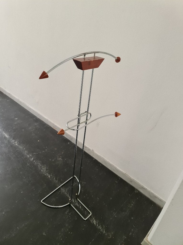 Kledingstandaard / Valet Stand / Dressboy - Metaal & Hout, Ophalen, Gebruikt, Minder dan 100 cm, Metaal
