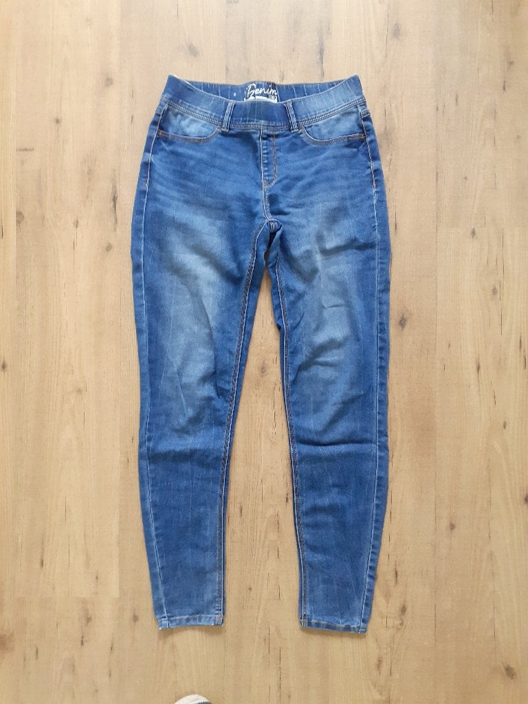 Gratis* jegging/tregging/spijkerbroek met elastiek maat S, Ophalen of Verzenden, Gedragen, Blauw, W28 - W29 (confectie 36)