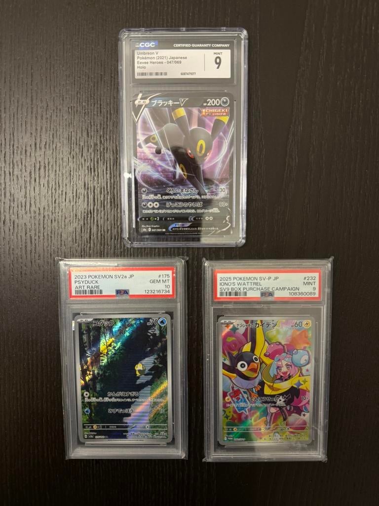 Pokemon Slabs 3x PSA - CGC, Hobby en Vrije tijd, Verzamelkaartspellen | Pokémon, Ophalen of Verzenden, Zo goed als nieuw, Meerdere kaarten