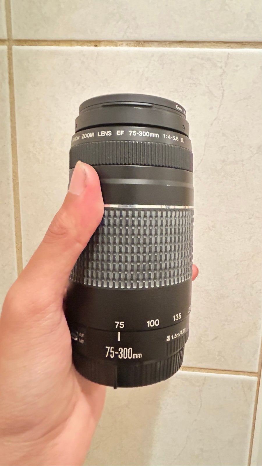 Canon EF 75-300mm f/4-5.6 III Zoomlens, Ophalen, Gebruikt, Canon, Autofocus