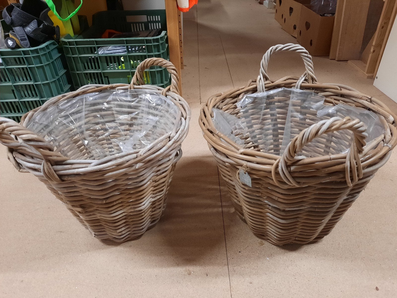 mand - 2 stuks, Ophalen, Zo goed als nieuw, Rond, Riet