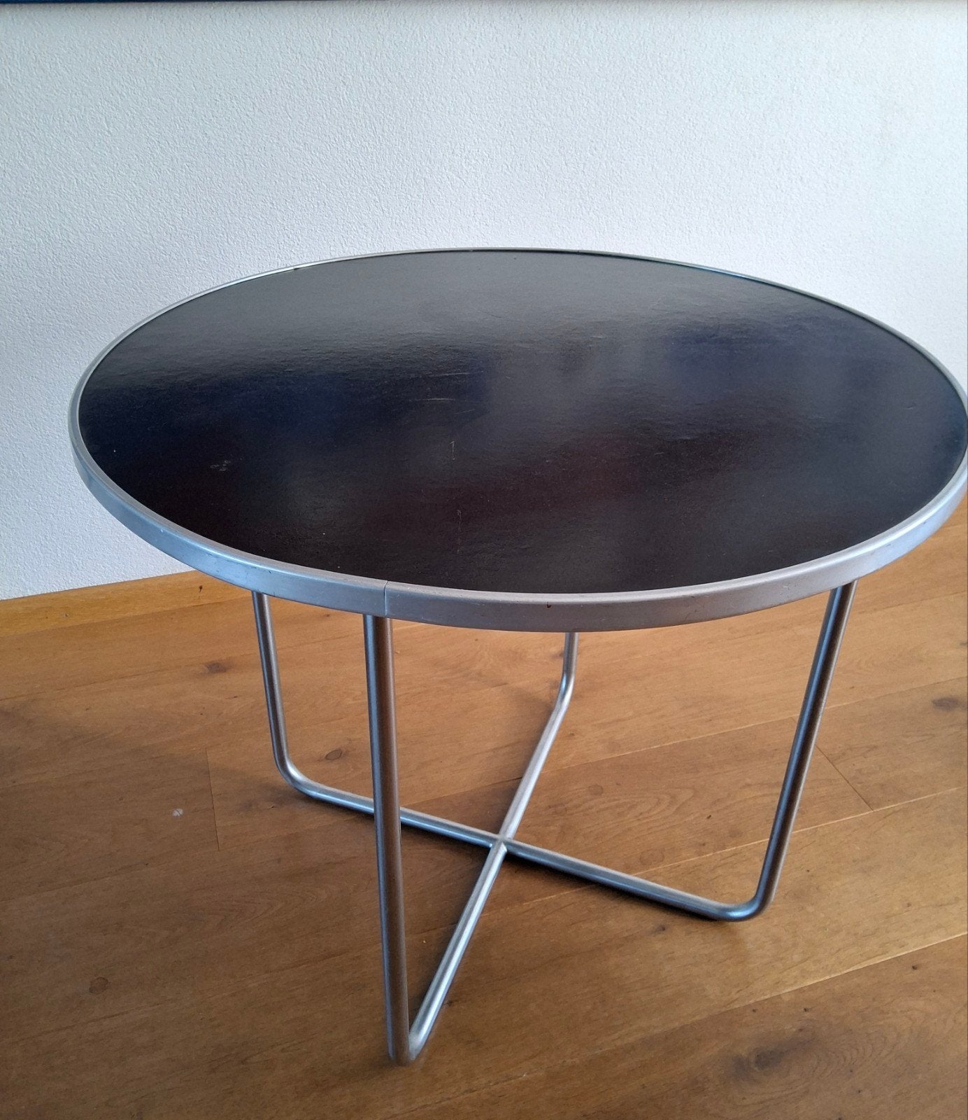 Vintage Gispen 501 salontafel, zwart orgineel  blad, Ophalen