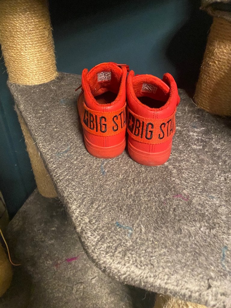 Schoenen, Ophalen, Sneakers of Gympen, Gedragen, Rood