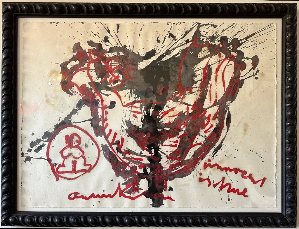 Anton Heyboer - Origineel schilderij ingelijst - Kip, Antiek en Kunst, Ophalen, Gemengde techniek