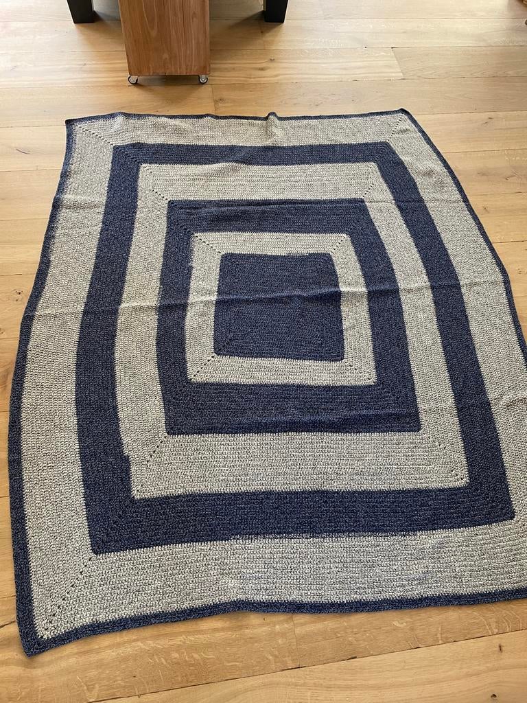 Handgemaakte Gehaakte Plaid kleed deken - 130x170 cm, Ophalen, Zo goed als nieuw