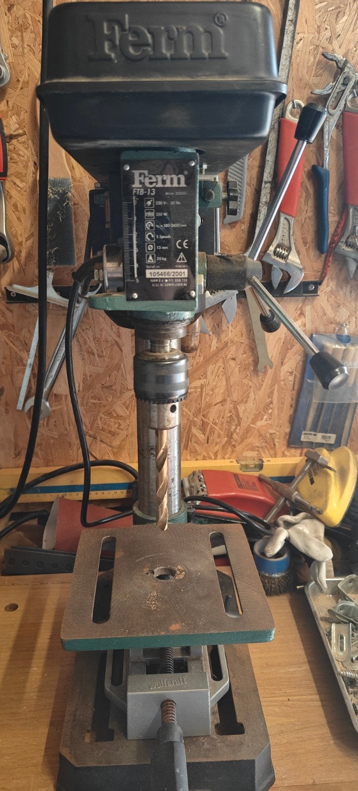 Ferm FTB-13 Kolomboormachine - 250W, Ophalen