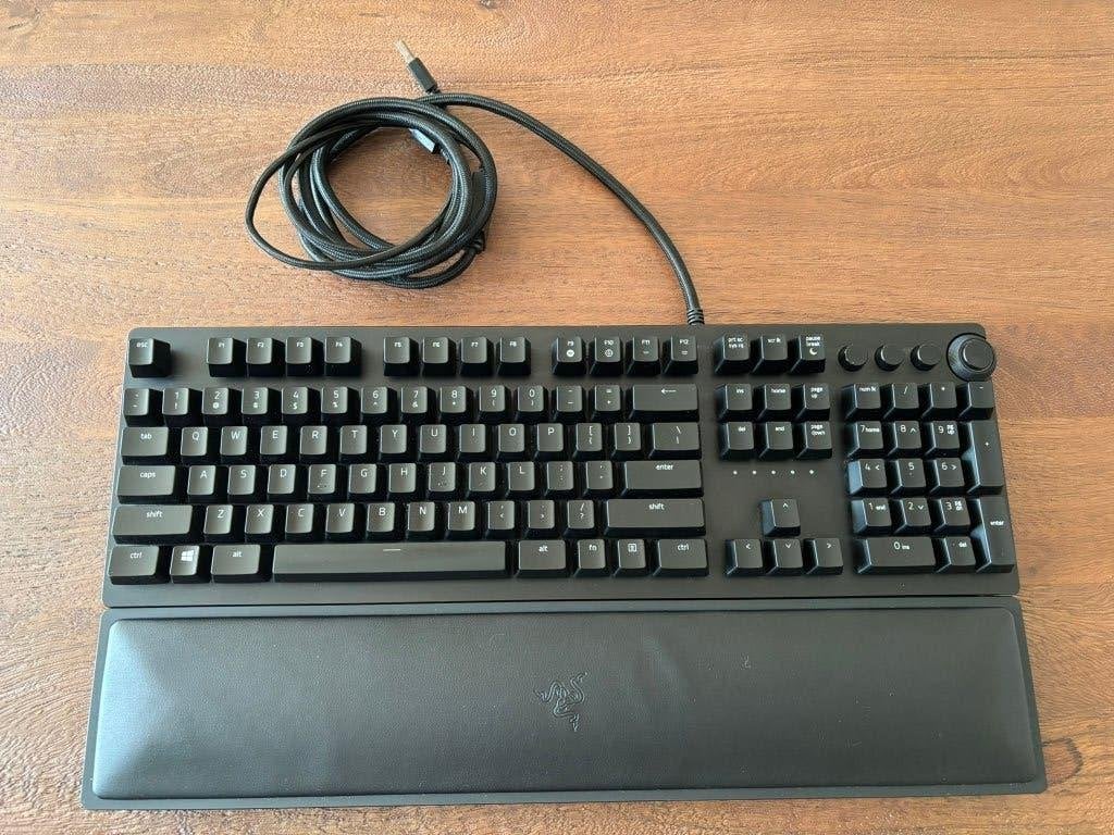 Razer Huntsman Elite Gaming toetsenbord met polssteun, Computers en Software, Ophalen of Verzenden, Zo goed als nieuw, Qwerty