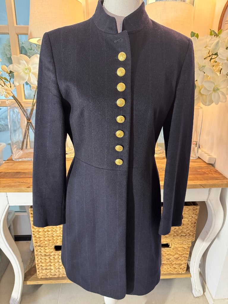 Chique, Marine-Blauw 3/4 jas/blazer Mark 38/M, wol/angora,, Ophalen of Verzenden, Zo goed als nieuw, Maat 38/40 (M), Blauw