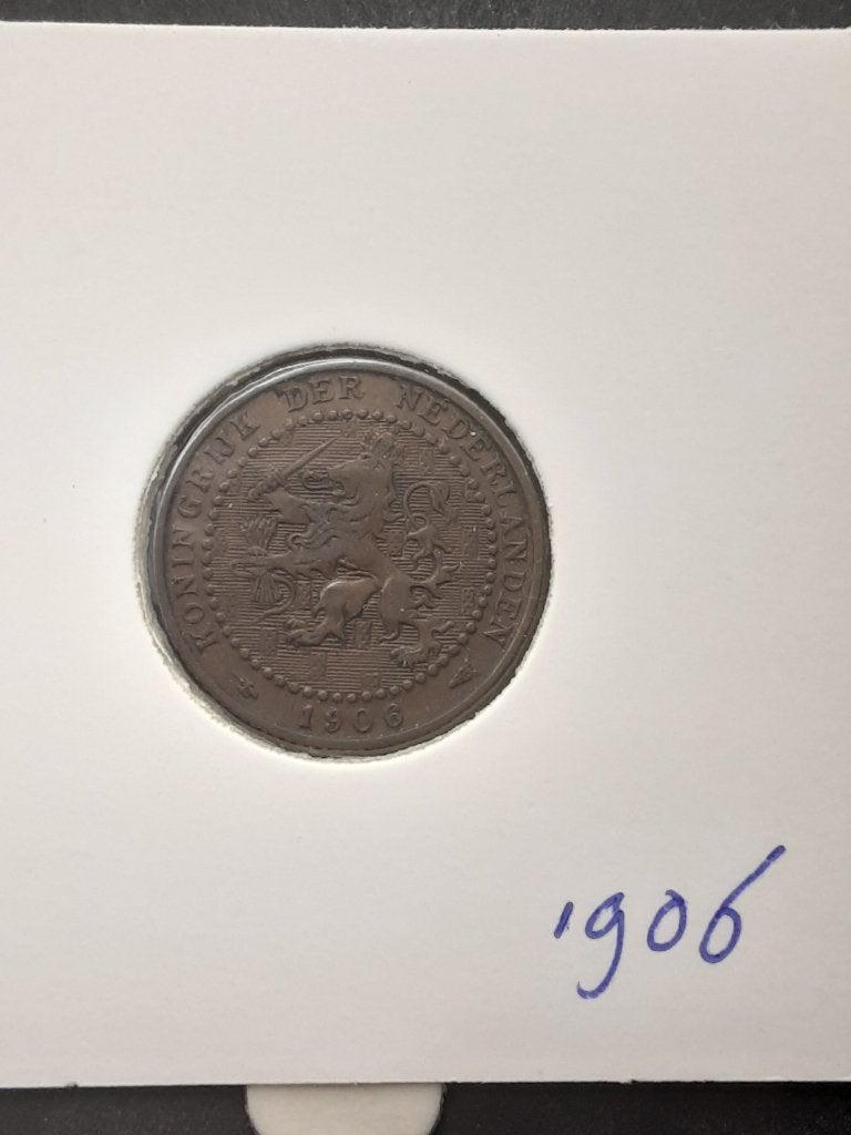1 cent 1906 Koningin Wilhelmina, Verzenden, Koningin Wilhelmina, 1 cent, Losse munt
