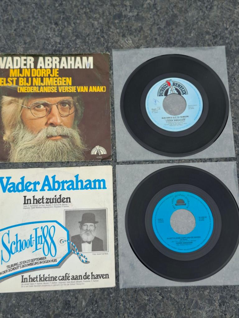 Vader Abraham (2 x ) vinyl single, Gebruikt, Overige formaten, 1980 - 1989, Ophalen of Verzenden