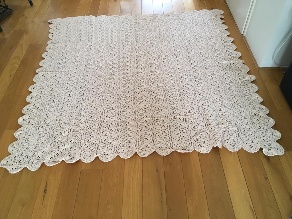 Gehaakt 1 persoons Beige Bedsprei, Ophalen, Gebruikt, Eenpersoons, Beige