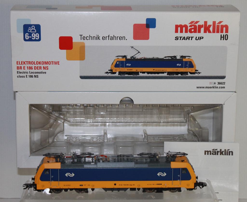 Märklin - 36622 - locomotief E-186 NS - in doos - nieuwstaat, Wisselstroom, Locomotief, Nieuw, Ophalen of Verzenden