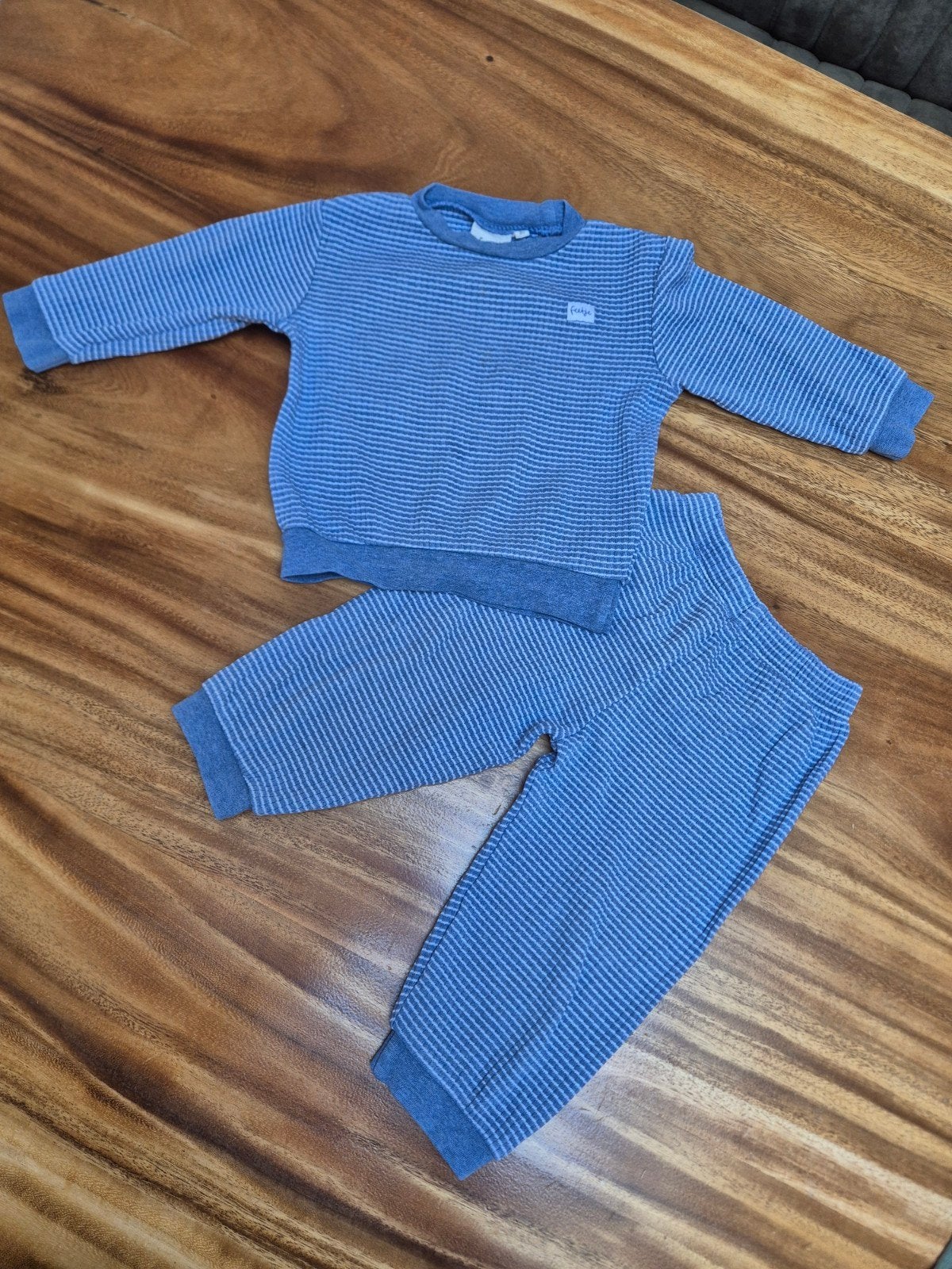 Feetje pyjama maat 80, wafel blauw, nog in prachtige staat!, Nacht- of Onderkleding, Jongetje of Meisje, Ophalen of Verzenden