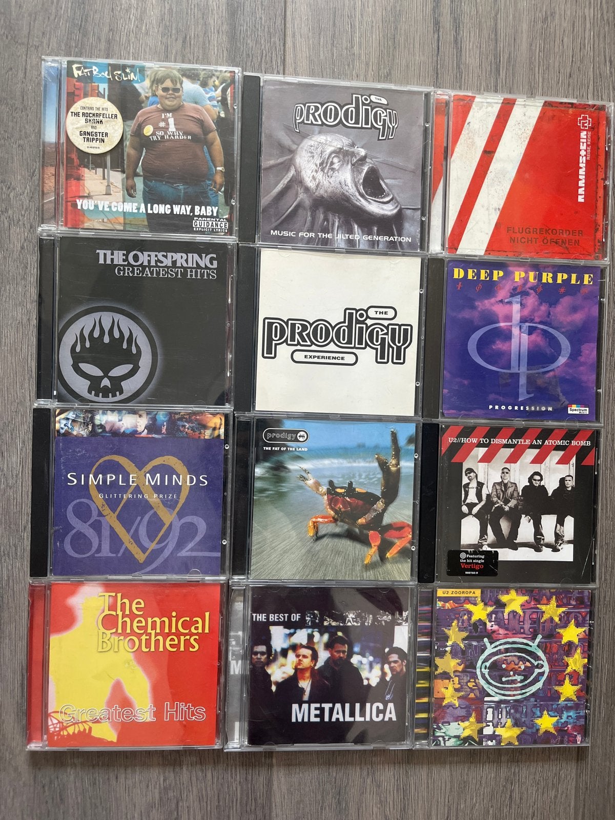 CD collectie: U2, The Prodigy, Metallica, enz., Gebruikt, Overige genres, Ophalen of Verzenden, Inclusief doosje