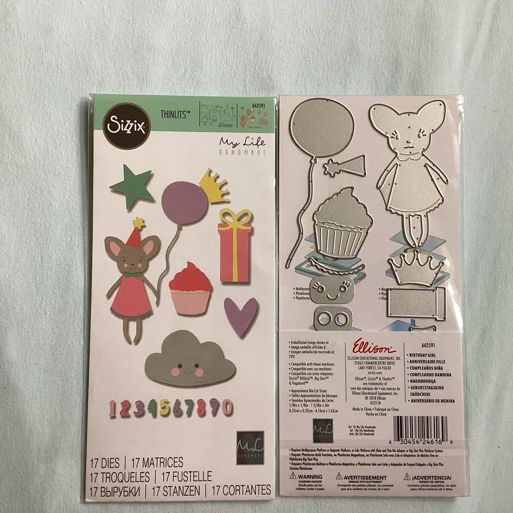 Sizzix Thinlits Birthday set girl. 662591, Ophalen of Verzenden, Nieuw, Kind, Pons of Mal
