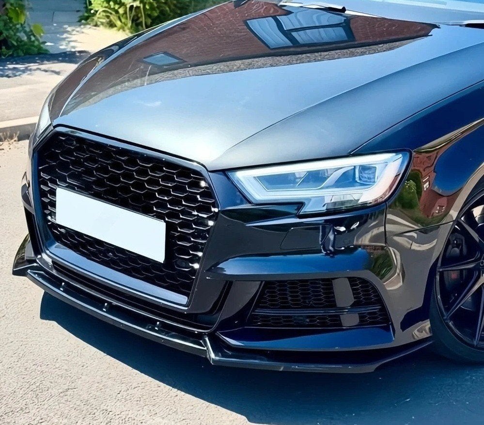 Spoiler Splitter Voor Audi A3 S-Line / S3 Facelift Glans Zwa