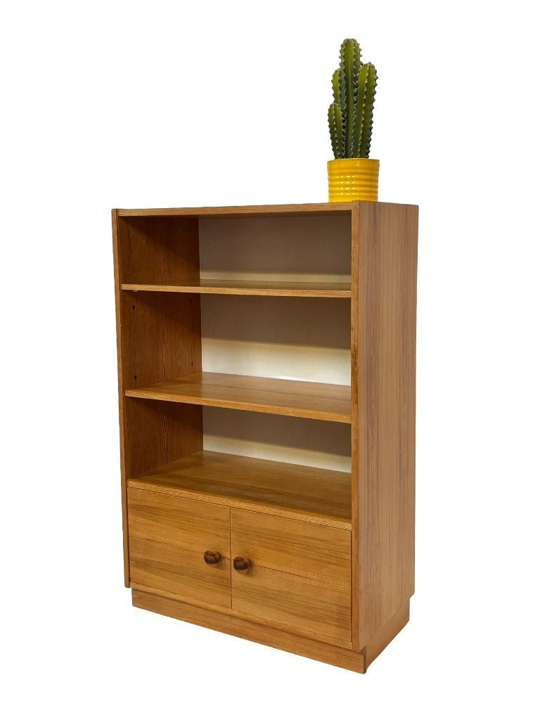 Vintage wandkast boekenkast opbergmeubel jaren 70 grenen, Vintage kast, Vintage kast, Minder dan 100 cm, Vintage kast