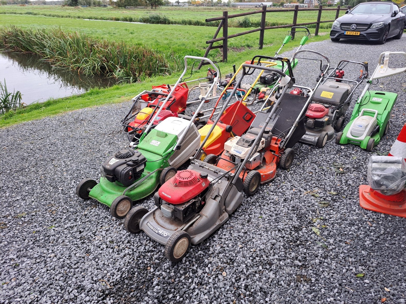 Diverse grasmaaiers en bosmaaier te koop, Ophalen, Cirkelmaaier, Gebruikt, 40 t/m 49 cm