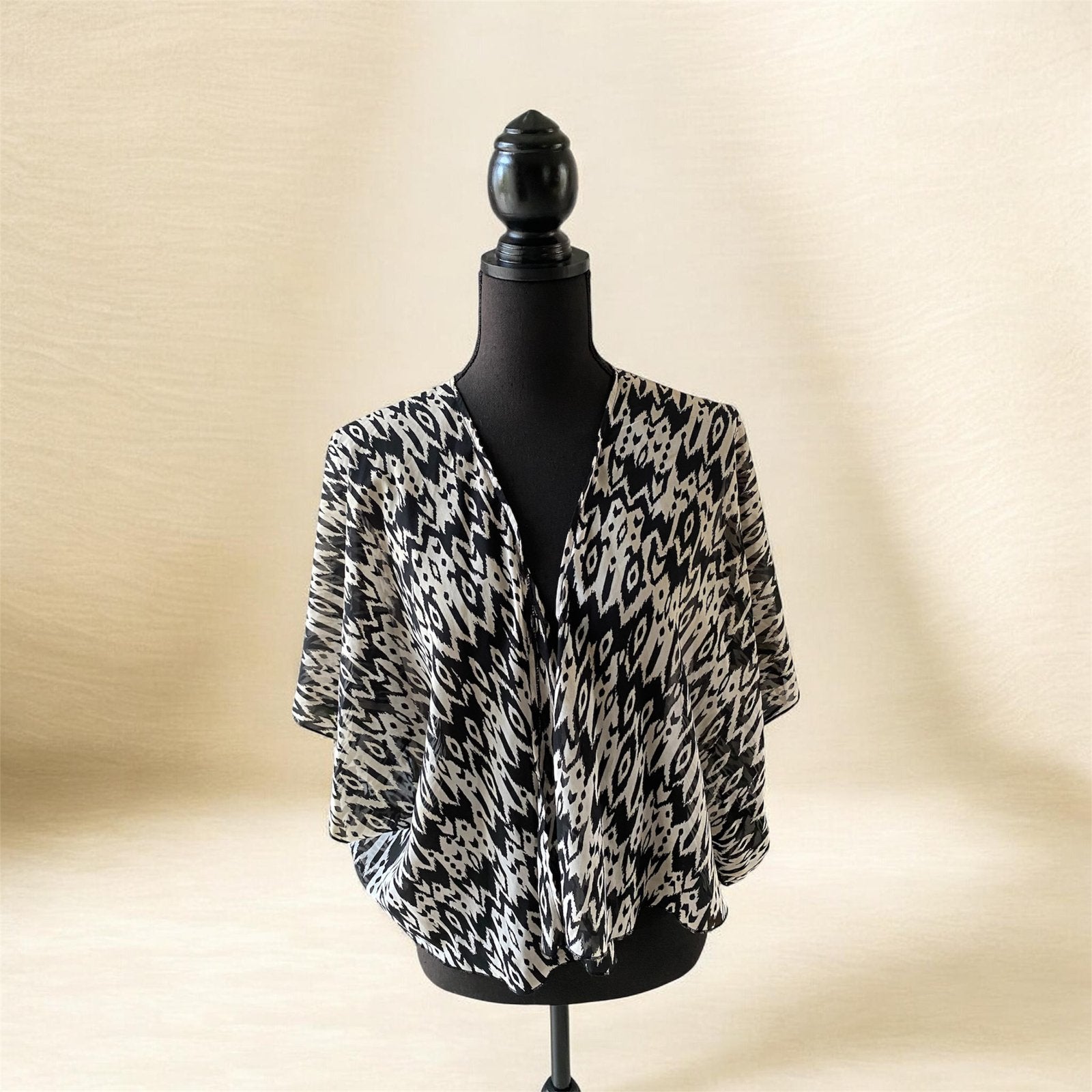 H&M Divided dames kimono-top/vestje, maat S, zwart/wit, H&M, Meerkleurig, Ophalen of Verzenden, Zo goed als nieuw