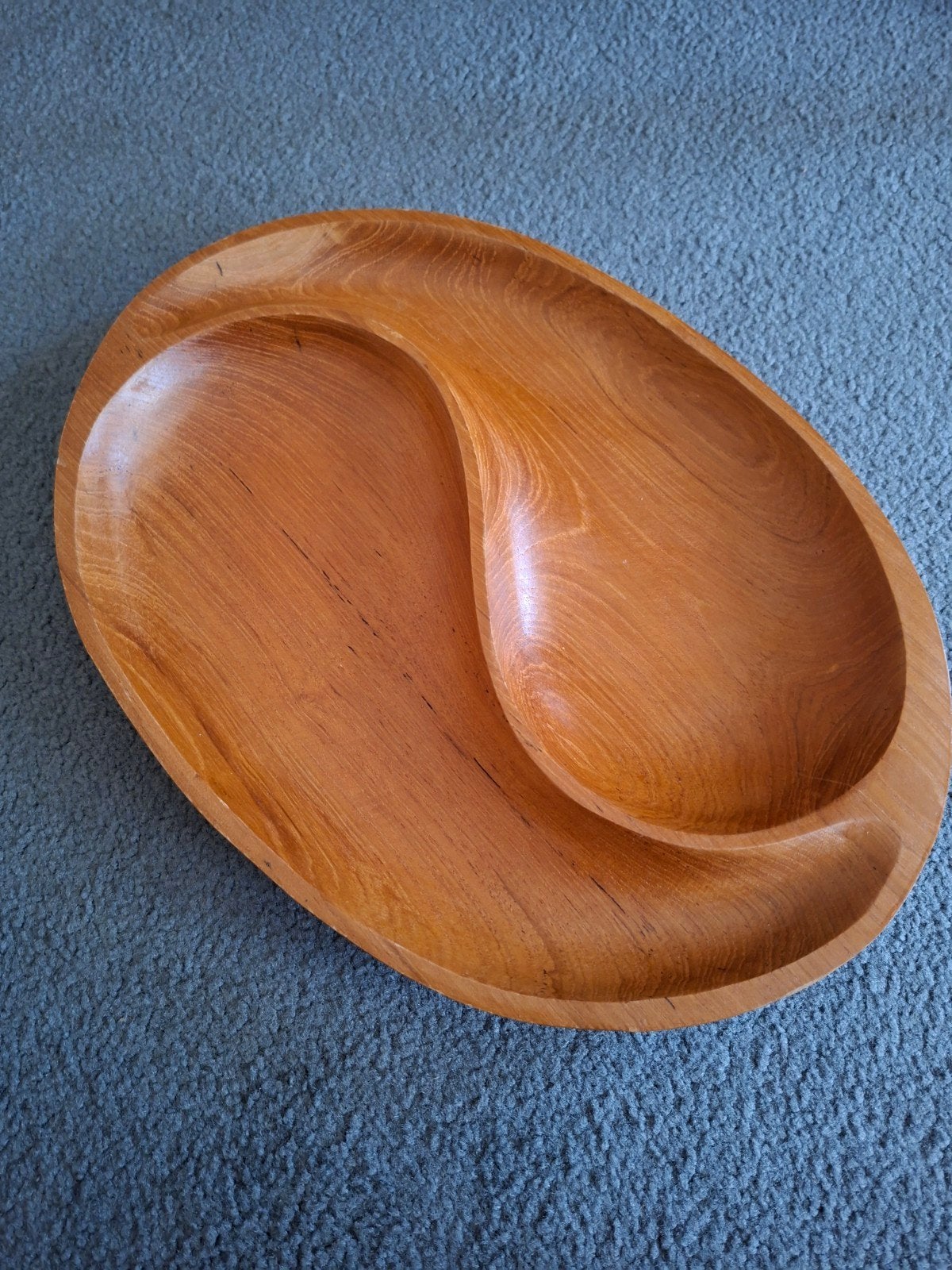 vintage houten snackschaal, Ophalen of Verzenden, Gebruikt, Rond, Hout