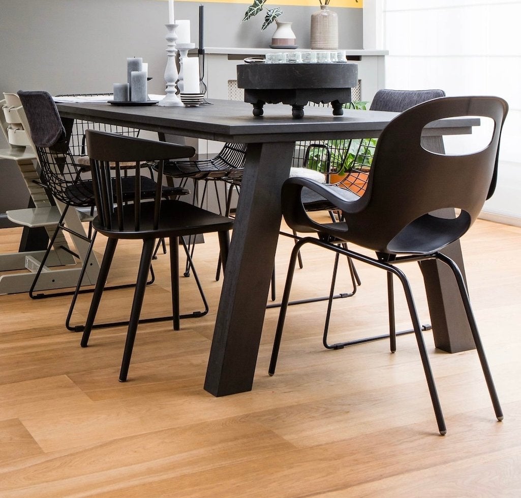 Robuuste Woood eettafel - opknapper, Huis en Inrichting, Ophalen, Gebruikt, 200 cm of meer, 50 tot 100 cm