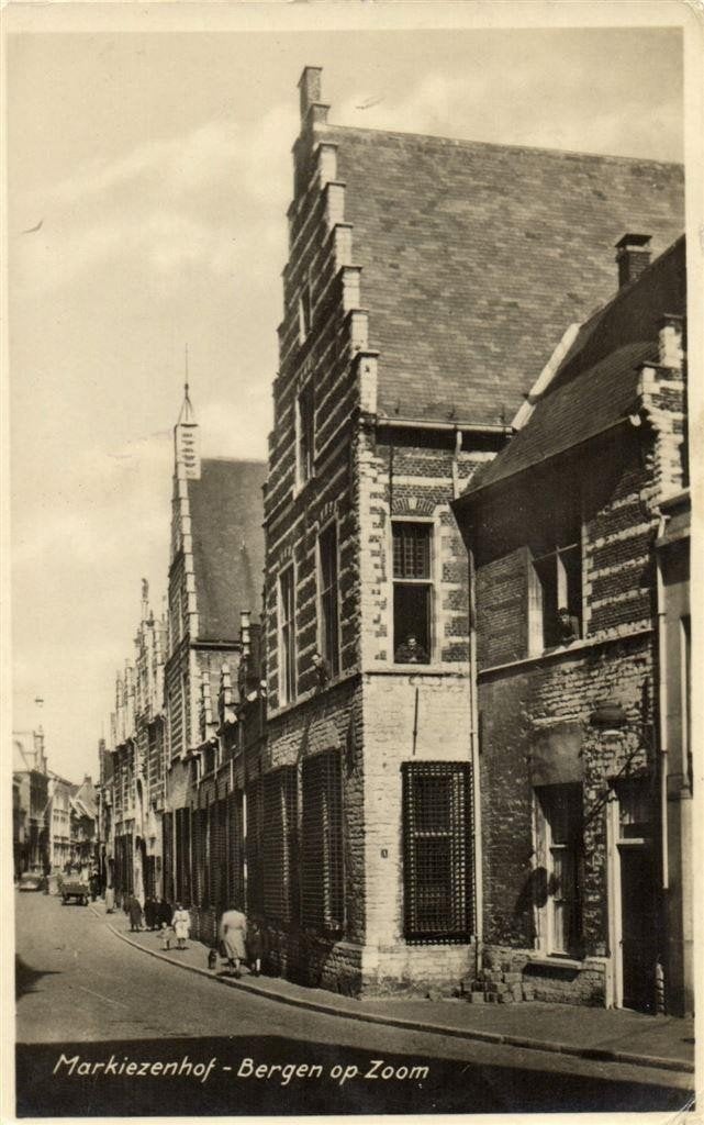 Markiezenhof - Bergen op Zoom - volk - 1950 gelopen, Verzamelen, Ansichtkaarten | Nederland, Ophalen of Verzenden, 1940 tot 1960