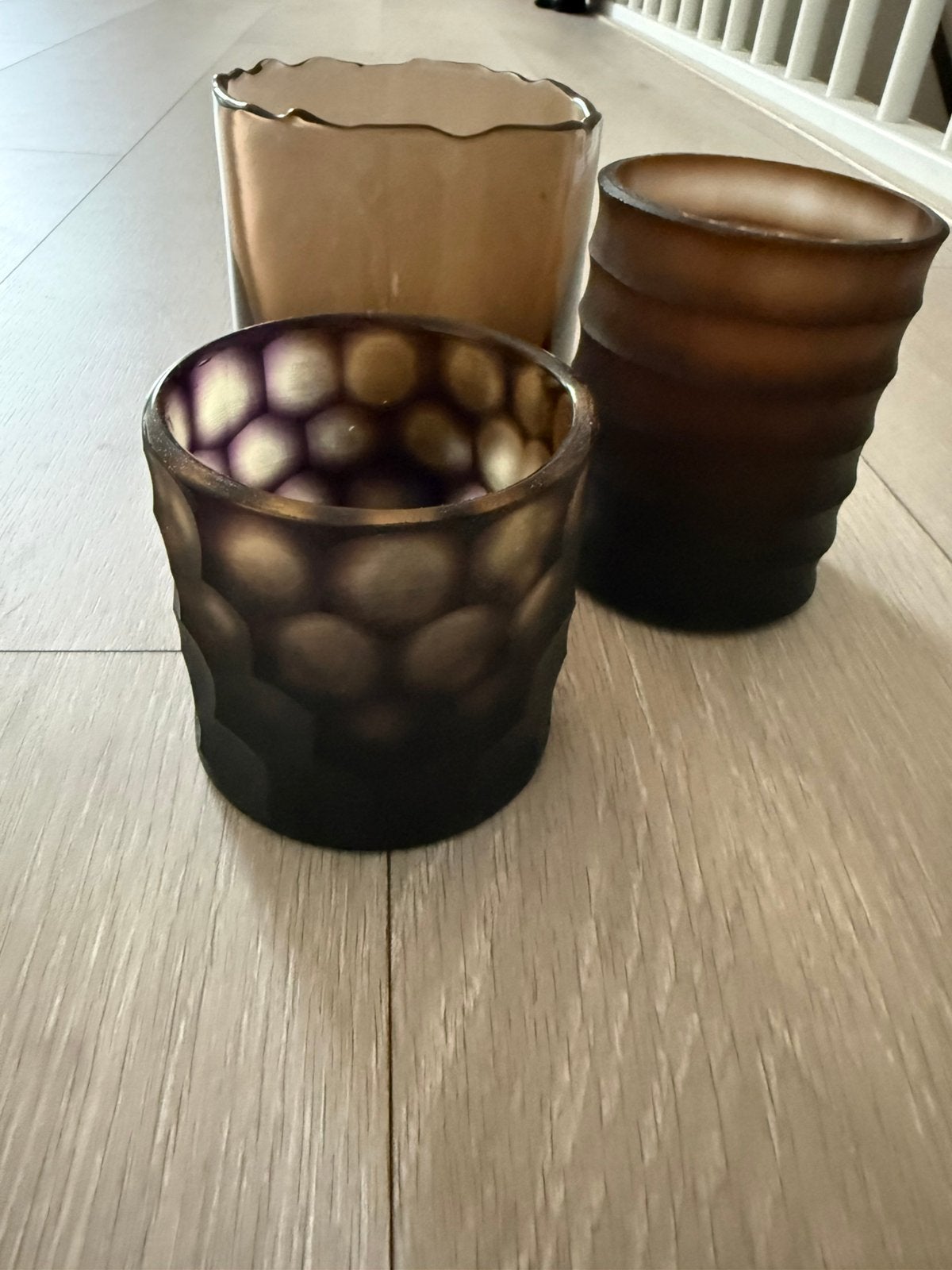 Waxine houders o4home, honey glow en rib mocha m, Ophalen of Verzenden, Zo goed als nieuw