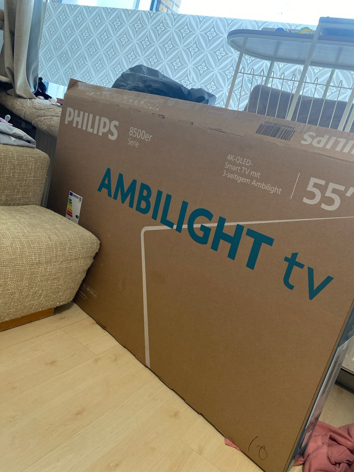 Philips 55 inch 4K QLED Ambilight Smart TV nieuw!!, Philips, QLED, Nieuw, Ophalen of Verzenden