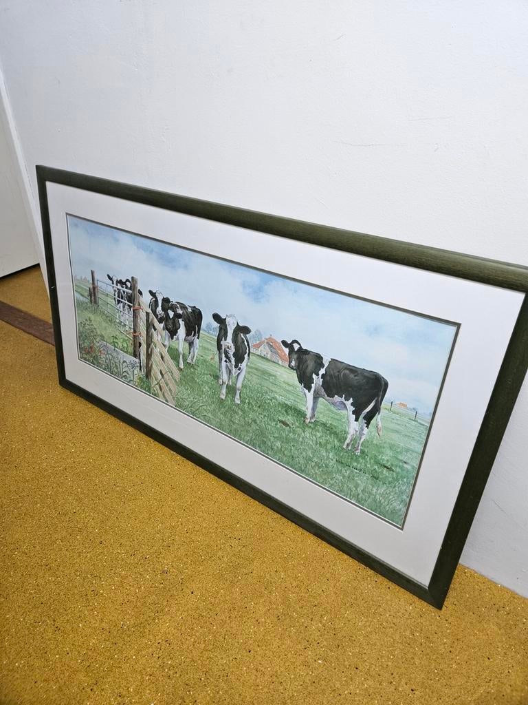 Schilderij Wiebe van der Zee 'Wanneer gaat het hek open', Ophalen