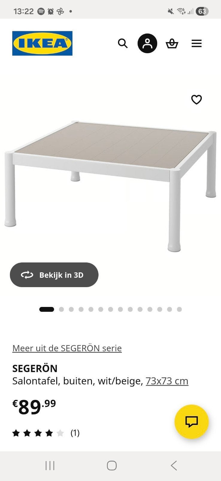 Segerön salalontafel ikea, Ophalen