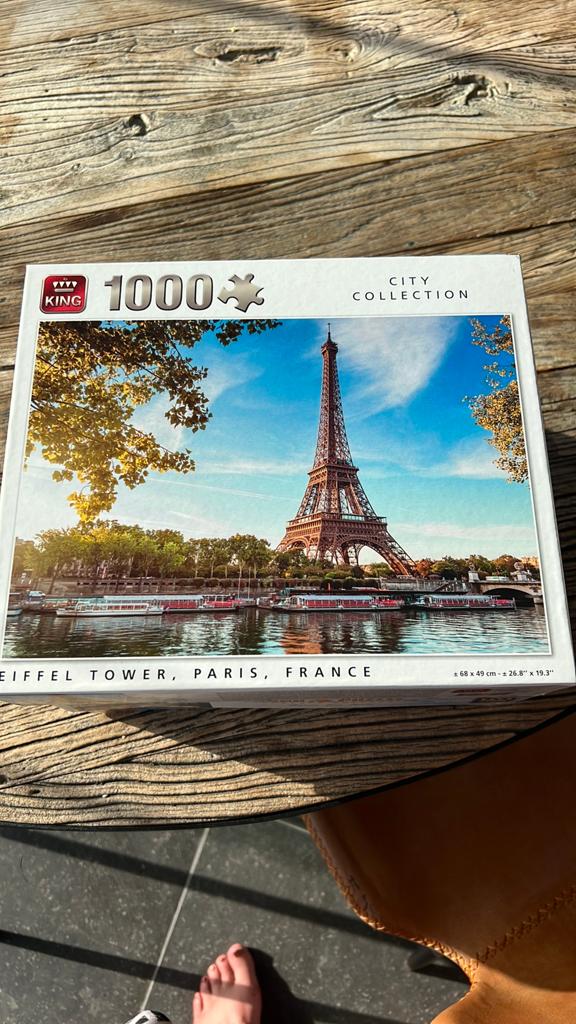 puzzel 1.000 stuks King, Eiffel Tower Paris France, Ophalen of Verzenden, Zo goed als nieuw