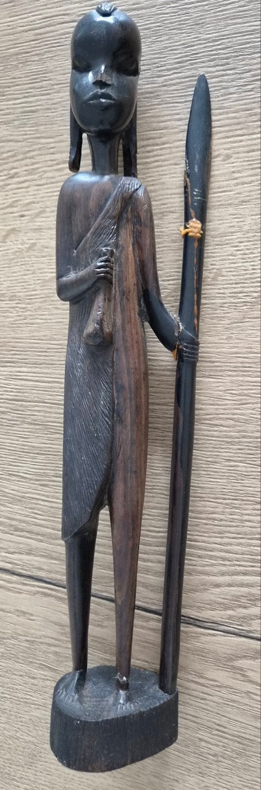 Afrikaanse krijger van hardhout, Antiek en Kunst, Kunst | Beelden en Houtsnijwerken, Houtsnijwerk, Ophalen of Verzenden, Handgemaakt
