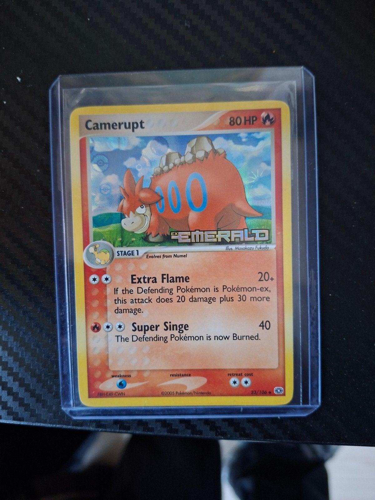 Camerupt Pokémon kaart - EX Emerald (2005), Ophalen, Gebruikt, Losse kaart