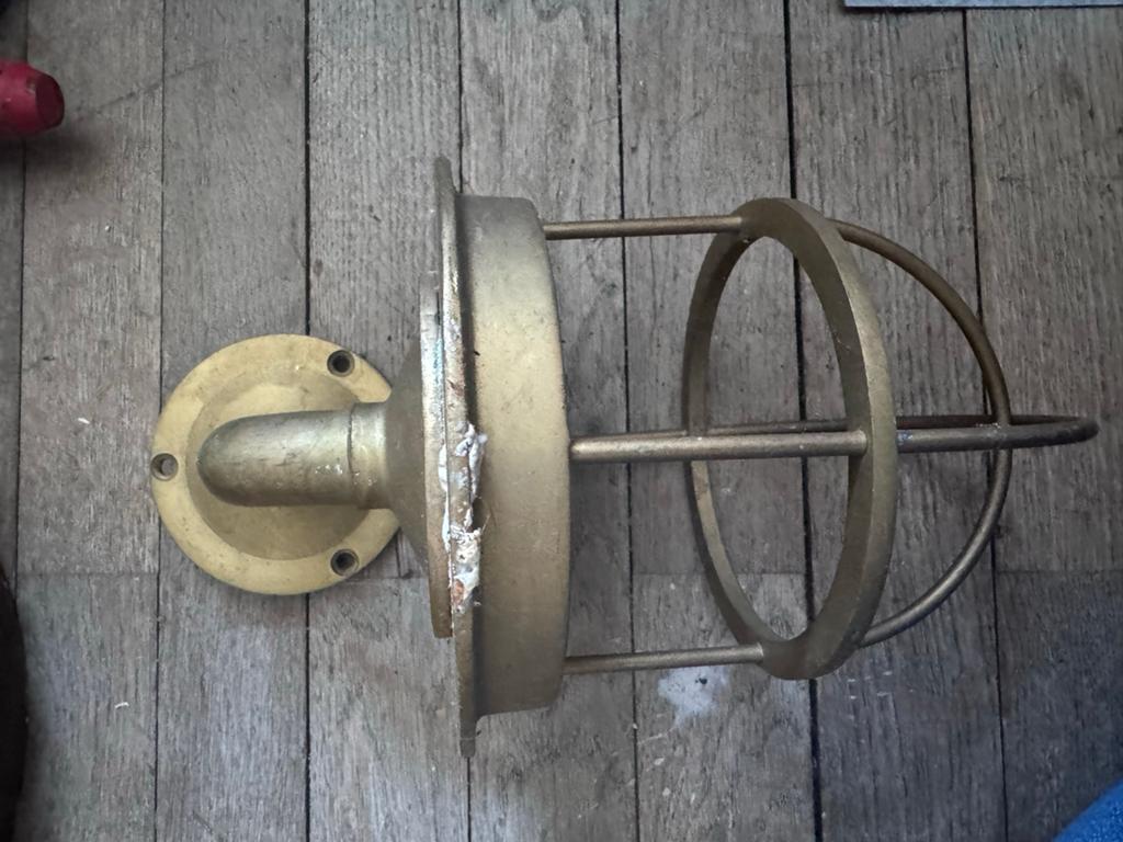 Vintage messing scheepslamp / buitenlamp, Ophalen of Verzenden, Zo goed als nieuw, Overige merken