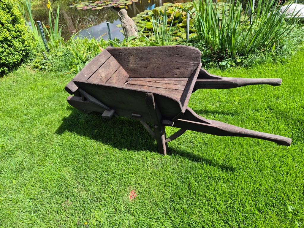 Houten kruiwagen, Ophalen, Gebruikt