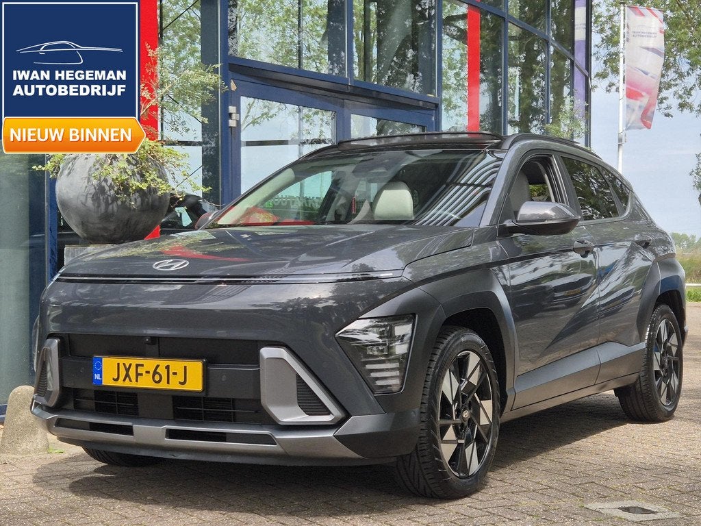 Hyundai Kona 1.6 GDI HEV Premium Sky | Panoramadak | Navigat, Auto's, Hyundai, Gebruikt, Euro 6, SUV of Terreinwagen, Te koop