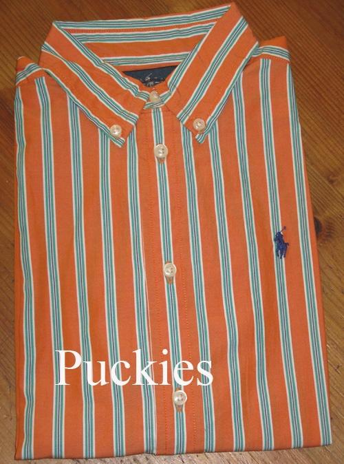 Maat 122 Oranje gestreept Ralph Lauren overhemd NIEUW a, Overhemd of Blouse, Nieuw, Ophalen of Verzenden, Jongen