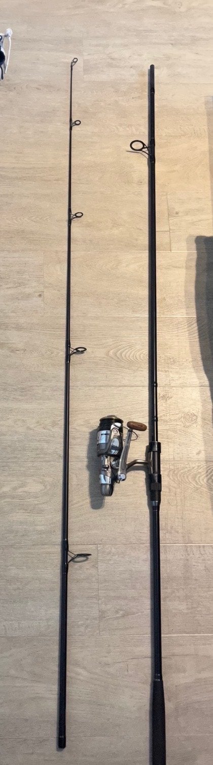 C-TEC Shadow Carp Werphengel 3.30m 2.75lb met molen, Ophalen of Verzenden, Gebruikt, Complete set