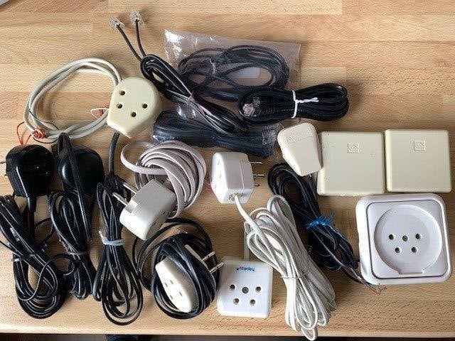 Partij vintage PTT telefoonaansluitingen, Ophalen of Verzenden, Gebruikt