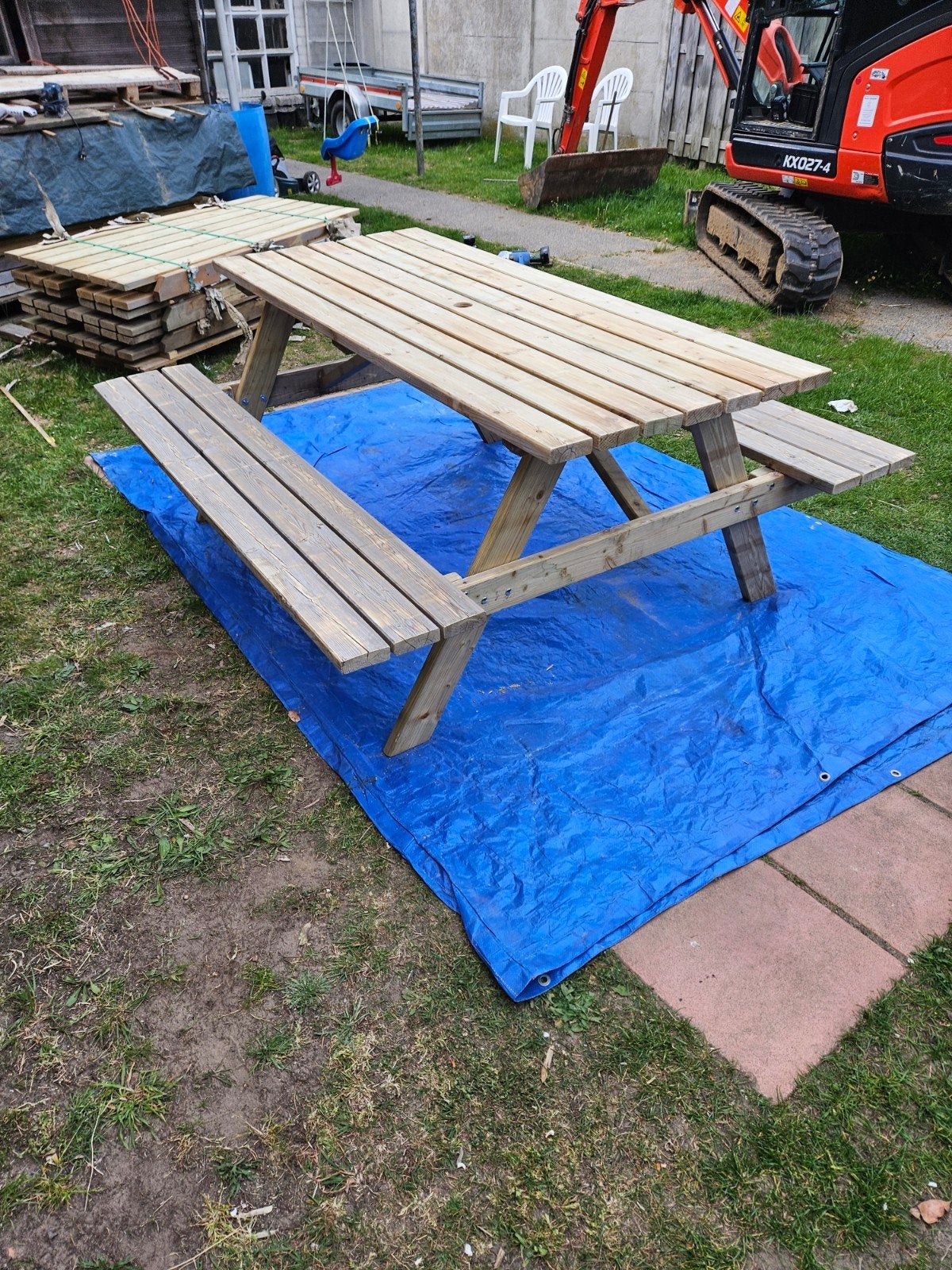 Picknicktafels geïmpregneerd  L =1.8m in België Houthalen.H., Ophalen, Nieuw, Rechthoekig, Hout