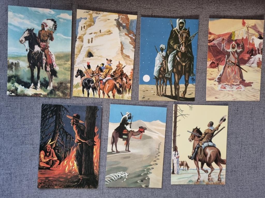 16 Ansichtkaarten Karl May, Winnetou, Verzamelen, Ophalen of Verzenden, 1980 tot heden, Ongelopen, Cultuur en Media
