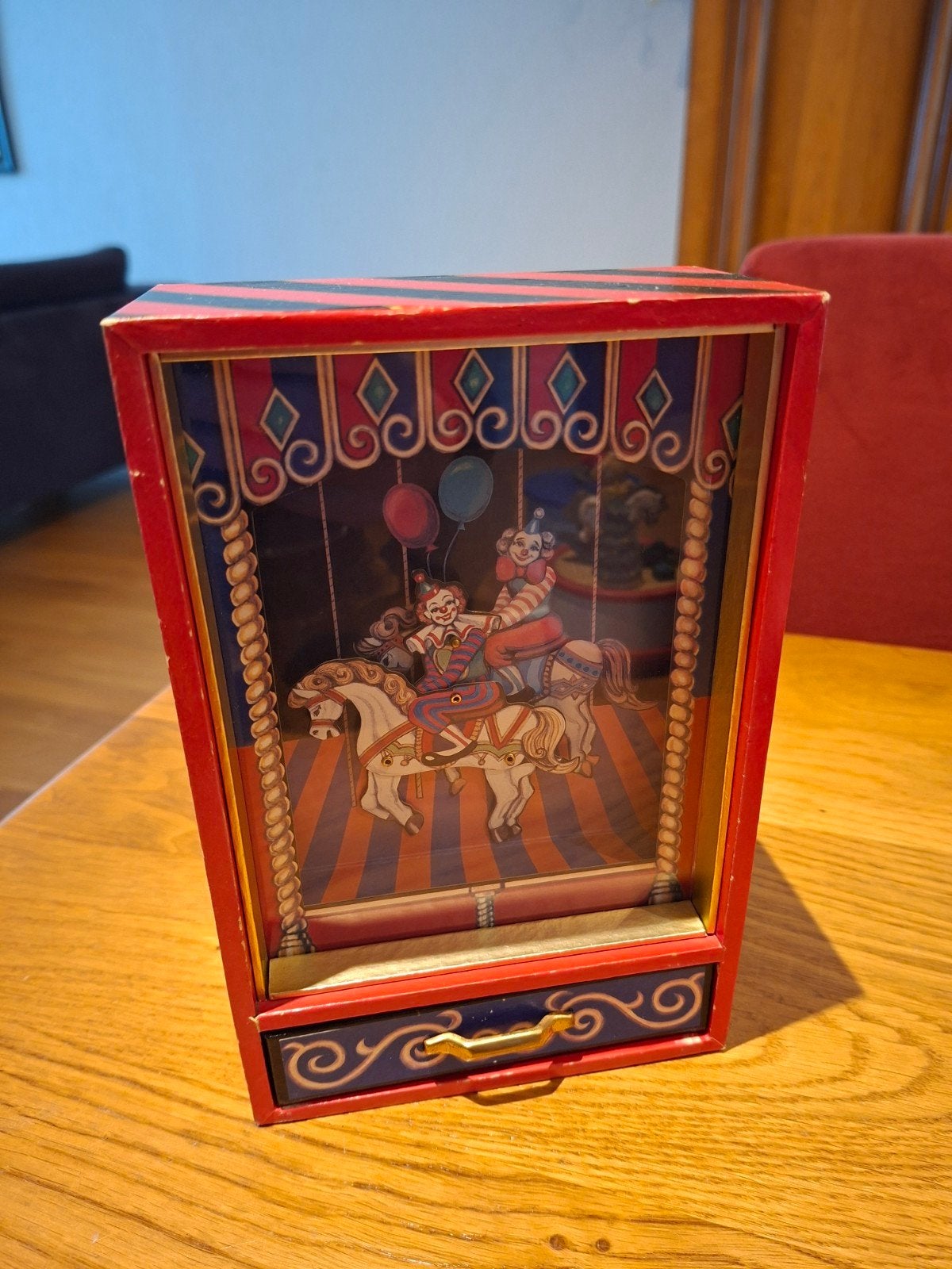 Otagiri Muziekdoos Circus Clown Vintage ZGAN  TEAB, Verzamelen, Overige Verzamelen, Zo goed als nieuw, Ophalen of Verzenden
