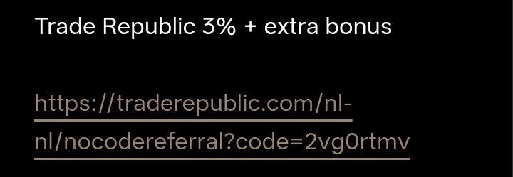 3% rente + bonus trade Republic nieuwe klanten