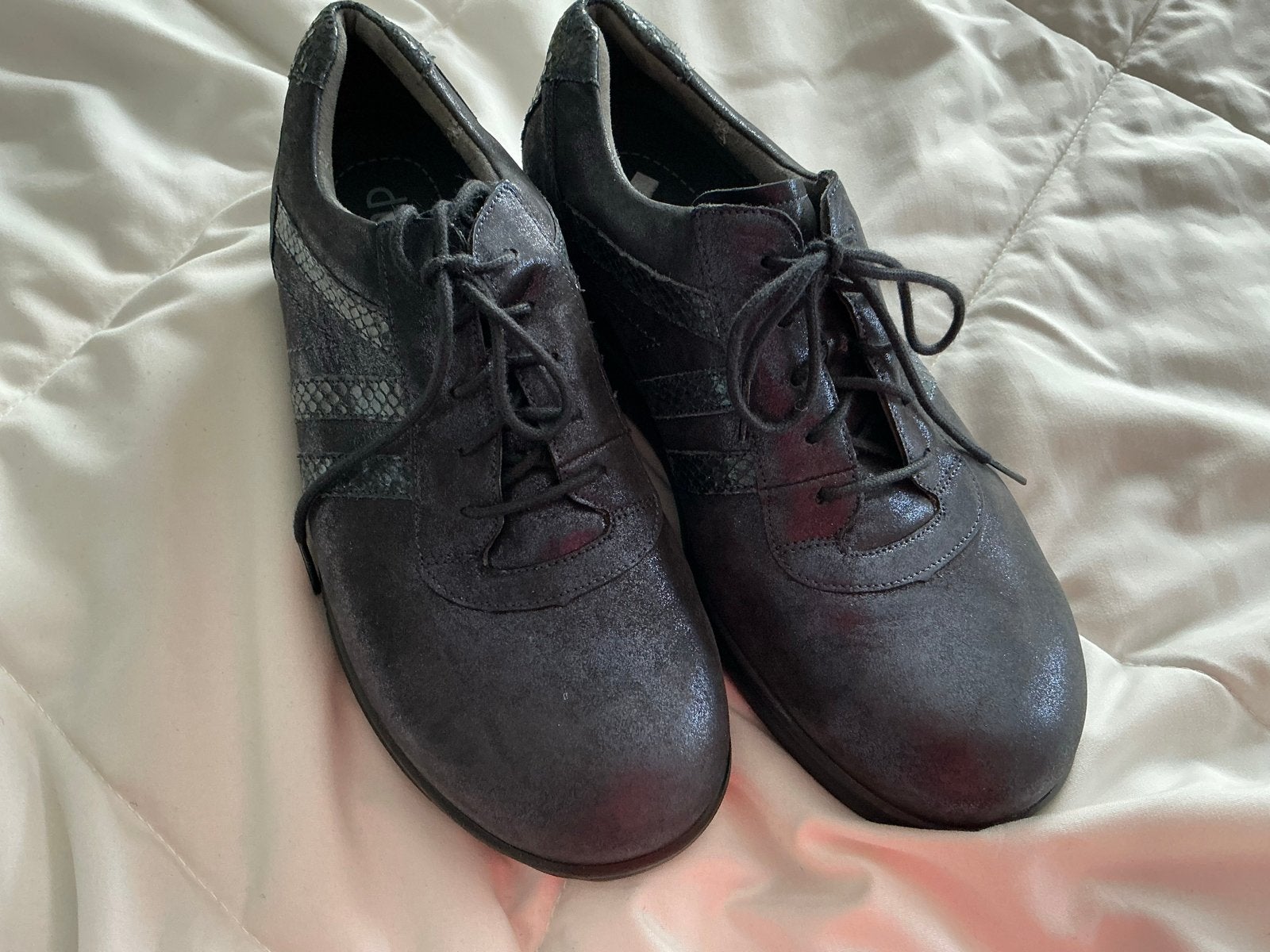 Durea veterschoenen 39 wijdte K donkerblauw z.g.a.n., Ophalen of Verzenden, Zo goed als nieuw, Blauw, Schoenen met lage hakken