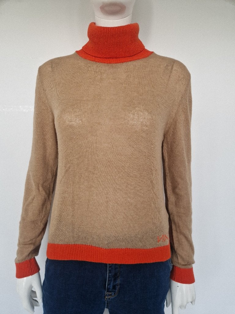 Nennette coltrui | Maat 38 | Camel/oranje |, Kleding | Dames, Maat 38/40 (M), Meerkleurig, Nijmegen, Verhip-vintage.nl